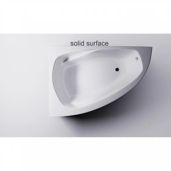 Ванна из литьевого мрамора Astra-Form Тиора Solid Surface 01010084 154,5x105 см L, угловая, белый матовый