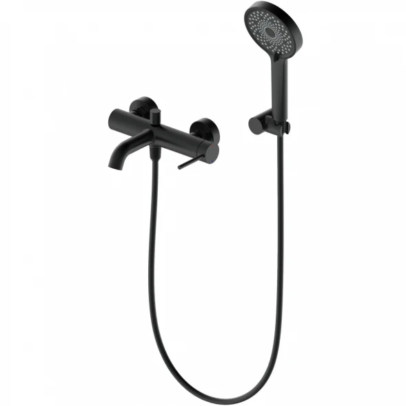 Смеситель для ванны Wonzon &amp; Woghand Stick WW-88639017-MB с душевым гарнитуром, черный матовый