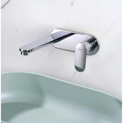Смеситель для раковины Aquatek Ника AQ1813CR встраиваемый, без донного клапана, хром
