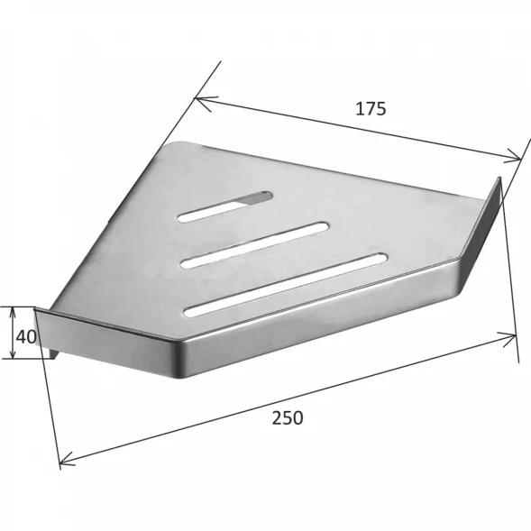 Полка угловая 17,5x17,5 см Boheme New Venturo 10318-MG