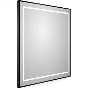 Зеркало BelBagno Kraft SPC-KRAFT-700-800-LED-TCH-WARM-NERO 70x80 см, с LED-подсветкой, сенсорным выключателем, антизапотеванием, черный
