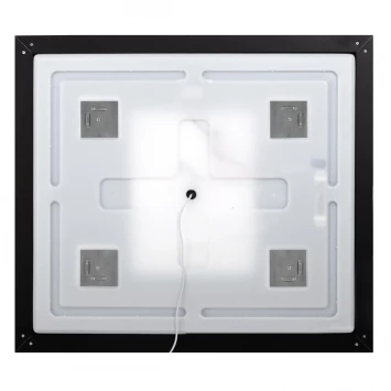 Зеркало BelBagno Kraft SPC-KRAFT-700-800-LED-TCH-WARM-NERO 70x80 см, с LED-подсветкой, сенсорным выключателем, антизапотеванием, черный