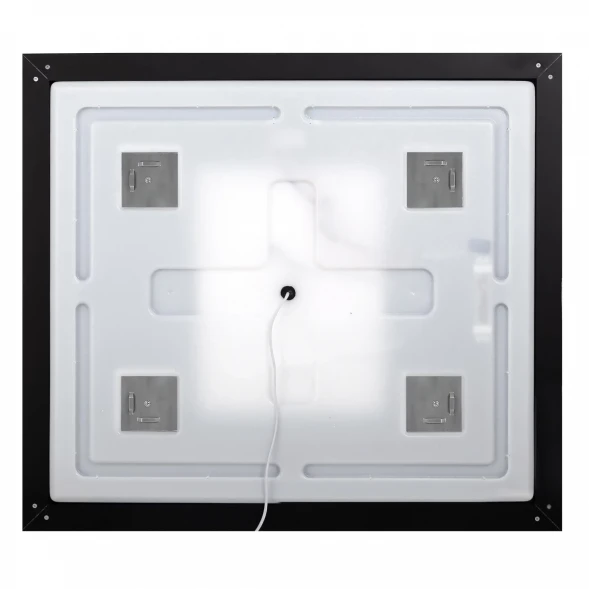 Зеркало BelBagno Kraft SPC-KRAFT-700-800-LED-TCH-WARM-NERO 70x80 см, с LED-подсветкой, сенсорным выключателем, антизапотеванием, черный
