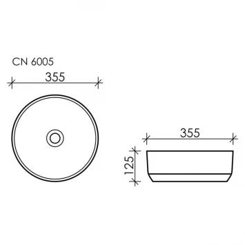 Раковина 35,5x35,5 см Ceramica Nova Element CN6005