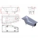 Ванна из литьевого мрамора Astra-Form Скат Solid Surface 01010082 170x75 см L, угловая, белый матовый