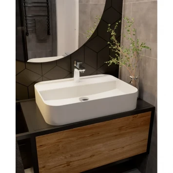 Смеситель для раковины AQUAme Prato AQMP6131 с донным клапаном, хром