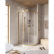 Душевой уголок Cezares Relax RELAX-304-R-2-100-C-BORO 100x100 см, профиль золотой матовый, стекло прозрачное