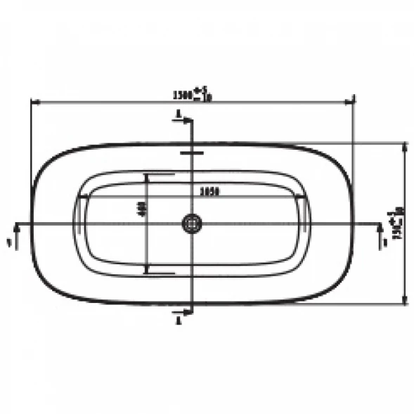 Акриловая ванна Art&amp;Max Verona AM-VER-1500-750 150x75 см, отдельностоящая, белый