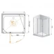 Душевой уголок Cezares Triumph 120x80 см текстурное стекло TRIUMPH-D-AH-1-120/80-P-Cr-L