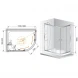 Душевой уголок Cezares Anima 120x90 см текстурное стекло ANIMA-W-RH-2-120/90-P-Cr-R