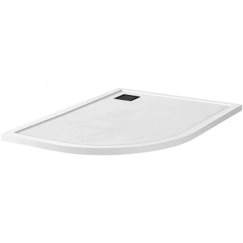 Душевой поддон BelBagno Uno TRAY-MR-UNO-RH-120/90-550-35-W-R-NO 120x90 см R, из литьевого мрамора, асимметричный, белый