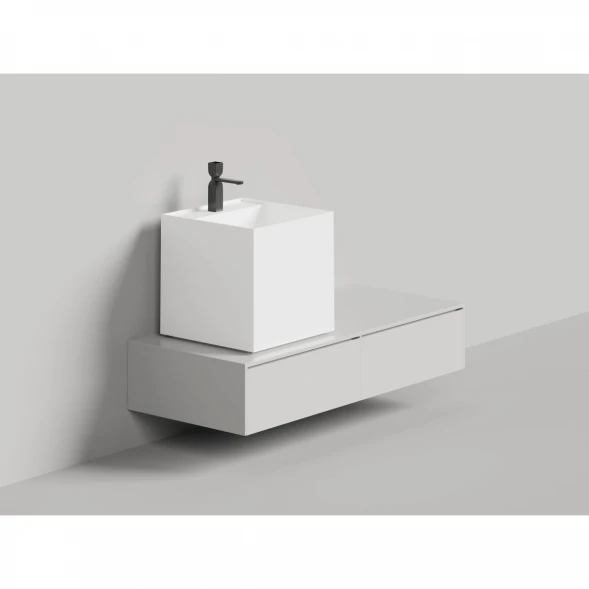 Раковина-чаша Salini S-Stone Armonia Square Top 03 130523TM 45x45 см, накладная, белый матовый