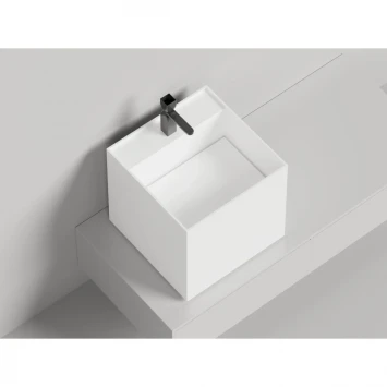 Раковина-чаша Salini S-Stone Armonia Square Top 03 130523TM 45x45 см, накладная, белый матовый
