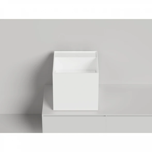 Раковина-чаша Salini S-Stone Armonia Square Top 03 130523TM 45x45 см, накладная, белый матовый