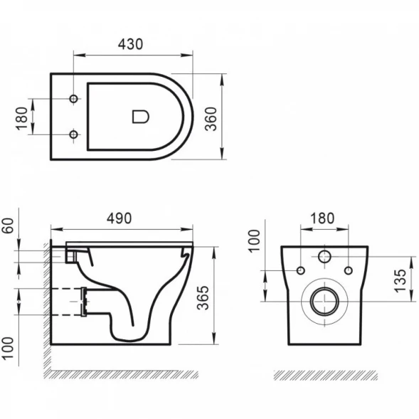 Комплект подвесной унитаз BelBagno Lucie BB063CHR + BB2111SC + система инсталляции BelBagno BB002-80 + BB005-PR-CHROME