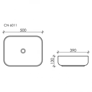 Раковина 50x39 см Ceramica Nova Element CN6011