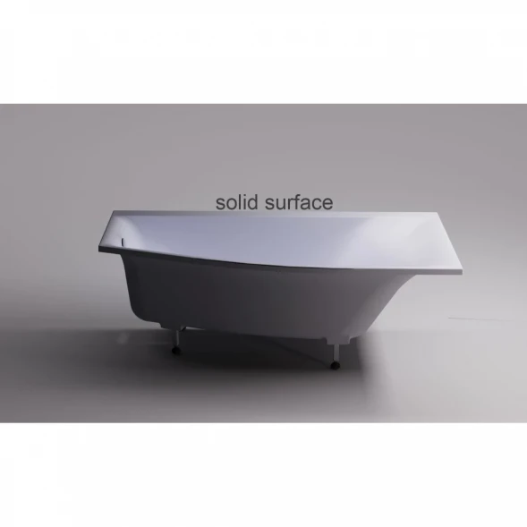 Ванна из литьевого мрамора Astra-Form Скат Solid Surface 01010083 170x75 см R, угловая, белый матовый