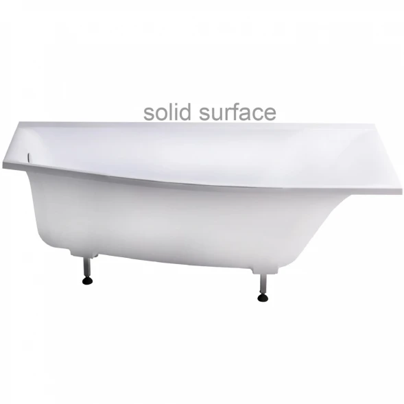 Ванна из литьевого мрамора Astra-Form Скат Solid Surface 01010083 170x75 см R, угловая, белый матовый