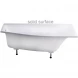 Ванна из литьевого мрамора Astra-Form Скат Solid Surface 01010083 170x75 см R, угловая, белый матовый