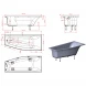 Ванна из литьевого мрамора Astra-Form Скат Solid Surface 01010083 170x75 см R, угловая, белый матовый