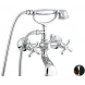 Смеситель для ванны Emmevi Deco Classic 12011/NO с душевым гарнитуром, Золото/черный