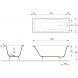 Ванна чугунная Delice Continental DLR230612R 150x70 см, с отверстиями под ручки, белый
