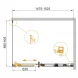 Душевой уголок 150x90 см Cezares DUET SOFT-AH-1-150/90-C-Cr прозрачное
