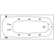 Акриловая гидромассажная ванна 180x80 см Whitecross Layla Slim 0122.180080.100.SMART.BR