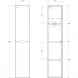 Пенал BelBagno Acqua ACQUA-1600-2A-SC-BL-P подвесной L/R, Bianco Lucido