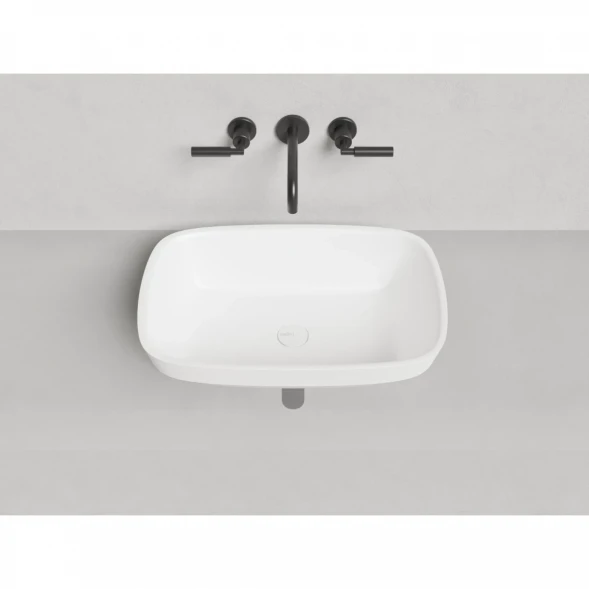 Раковина Salini S-Sense Marea 02 1802102G 59,8x39,8 см, встраиваемая сверху, белый глянец