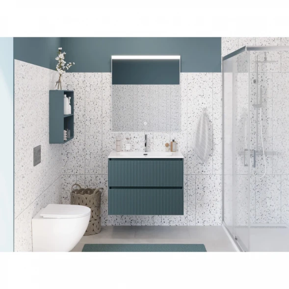 Тумба под раковину BelBagno Uno UNO-MINI-800-2C-SO-AO 80 см, подвесная, голубой матовый