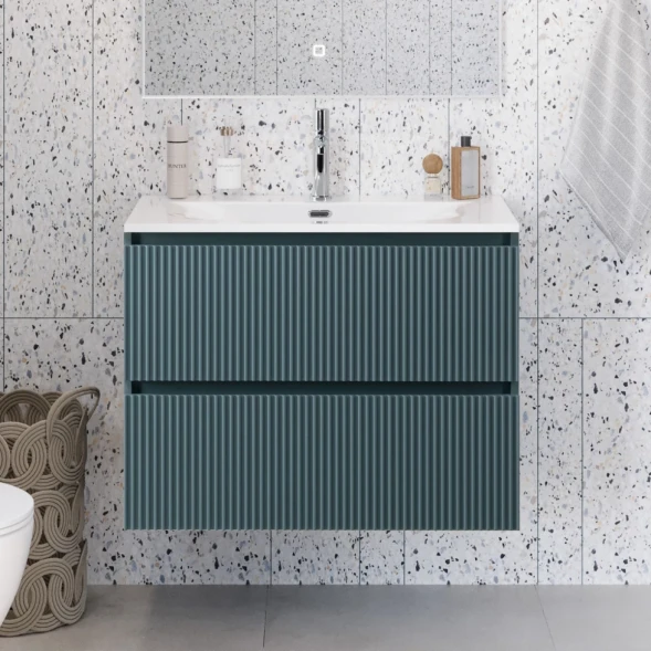 Тумба под раковину BelBagno Uno UNO-MINI-800-2C-SO-AO 80 см, подвесная, голубой матовый