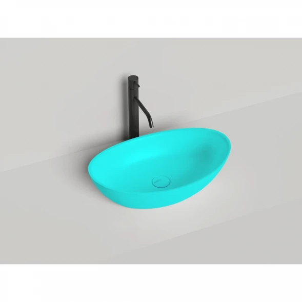 Раковина-чаша Salini S-Sense Noemi 1101103GF 56x34 см, накладная, покраска по RAL глянец полностью