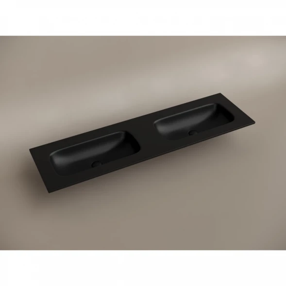 Раковина Ceramica Nova Grace CN7023MBwx 161x46 см, накладная, черный матовый