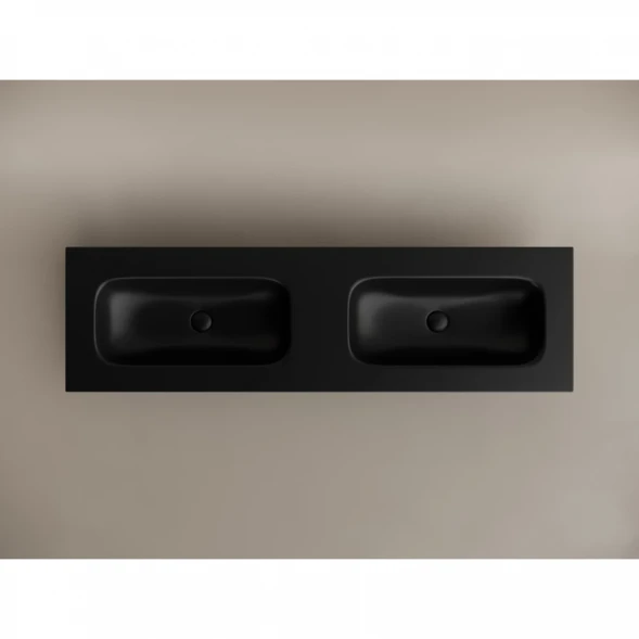 Раковина Ceramica Nova Grace CN7023MBwx 161x46 см, накладная, черный матовый
