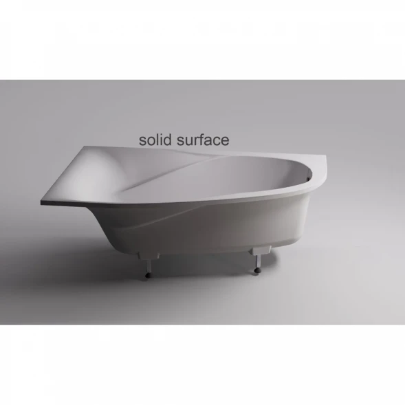 Ванна из литьевого мрамора Astra-Form Селена Solid Surface 01010080 170x100 см L, угловая, белый матовый