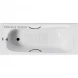 Ванна чугунная Vinsent Veron Concept VCO1507042H/VH0015CH-AS 150x70 см, с ручками, антискользящим покрытием, белый