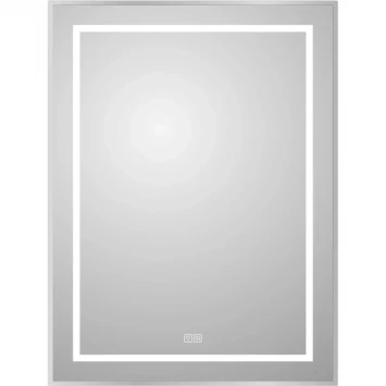 Зеркало BelBagno Kraft SPC-KRAFT-600-800-LED-TCH-WARM 60x80 см, с LED-подсветкой, сенсорным выключателем, антизапотеванием, алюминий