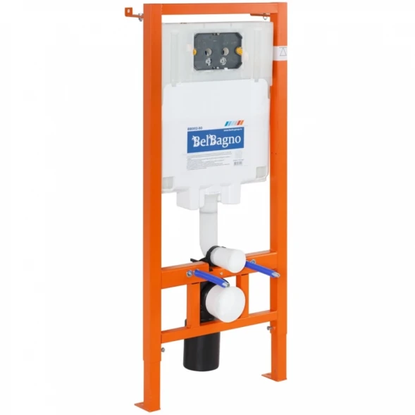 Комплект подвесной унитаз BelBagno Acqua BB340CHR + BB2020SC + система инсталляции BelBagno BB002-80 + BB005-PR-CHROME