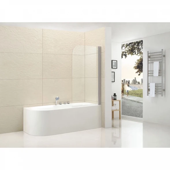 Шторка для ванны Cezares Eco 80 см прозрачное стекло ECO-O-V-1-80/140-C-Cr