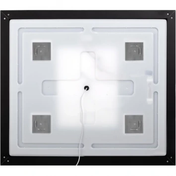 Зеркало BelBagno Kraft SPC-KRAFT-800-800-LED-TCH-WARM-NERO 80x80 см, с LED-подсветкой, сенсорным выключателем, антизапотеванием, черный