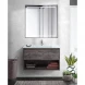 Зеркало BelBagno Kraft SPC-KRAFT-800-800-LED-TCH-WARM-NERO 80x80 см, с LED-подсветкой, сенсорным выключателем, антизапотеванием, черный