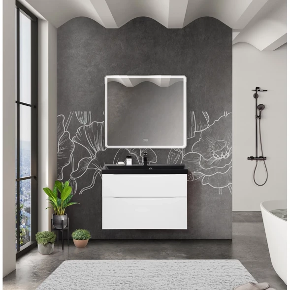 Тумба Bianco Lucido 79,6 см BelBagno Marino MARINO-H60-800-2C-SO-BL-P