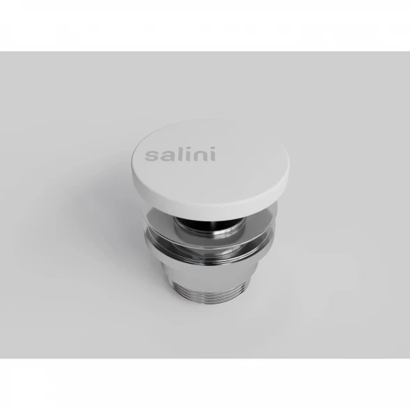 Донный клапан для раковины Salini S-Stone D 506 162305M универсальный, белый матовый