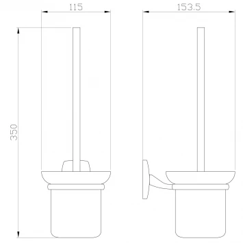 Ёршик Wonzon &amp; Woghand Porto WW-1901 настенный, хром
