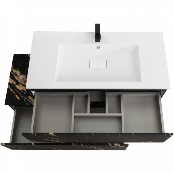 Тумба под раковину Cezares Slider SLIDER-1000-1C-SO-NF-P 99,8 см, подвесная, черный фьюжн