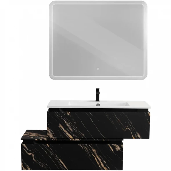 Тумба под раковину Cezares Slider SLIDER-1000-1C-SO-NF-P 99,8 см, подвесная, черный фьюжн