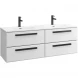 Тумба под раковину Cezares Eco ECO-CER-N-1400-4C-SO-2-BL 140 см, подвесная, Bianco Lucido