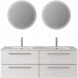 Тумба под раковину Cezares Eco ECO-CER-N-1400-4C-SO-2-BL 140 см, подвесная, Bianco Lucido