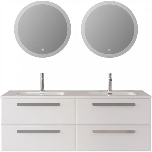 Тумба под раковину Cezares Eco ECO-CER-N-1400-4C-SO-2-BL 140 см, подвесная, Bianco Lucido